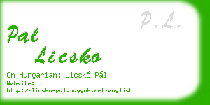 pal licsko business card